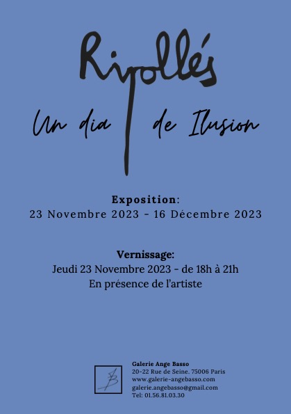 Un día de ilusión, cartel de la exposición de Ripollés, pintor, artista